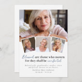 Gesegnet sind diejenigen, die Foto Beileid trauern Dankeskarte (Vorne/Hinten)