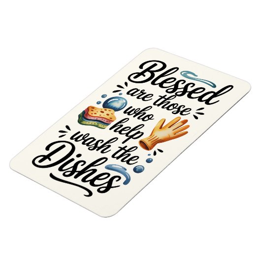 Gesegnet sind diejenigen, die helfen, die Geschirr Magnet (Linke Seite)