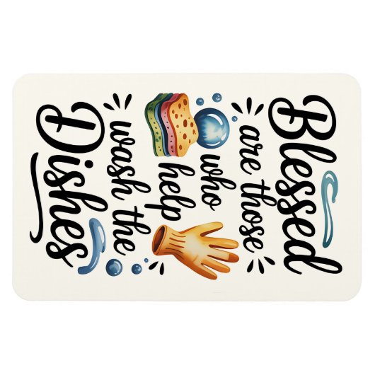 Gesegnet sind diejenigen, die helfen, die Geschirr Magnet (Horizontal)