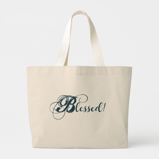 Gesegnet! Tasche (blau) (Rückseite)