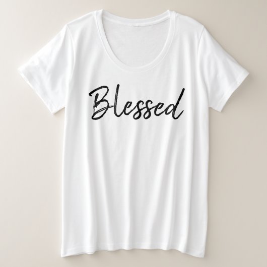 "Gesegnet" Text-T - Shirt (Design vorne)