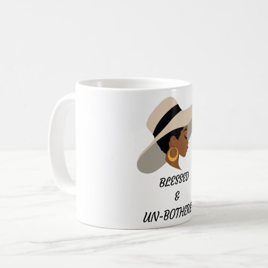 Gesegnet u. UNO-Gestört Kaffeetasse (Vorderseite Links)