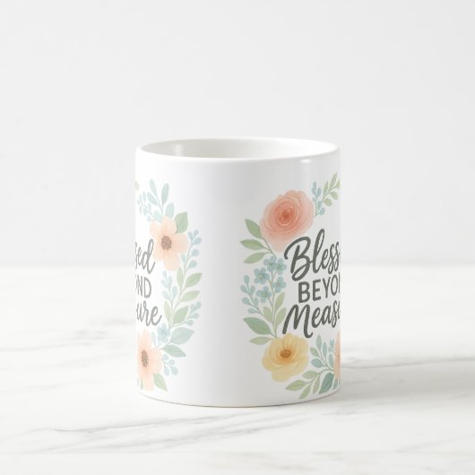 gesegnet über die 15-Oz-Tasse Kaffeetasse (Mittel)