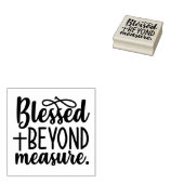 Gesegnet über die Messung Gummistempel (Stempel)