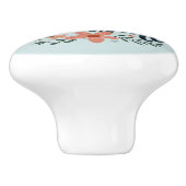 Gesegnet über die Messung inspirierender Blumenkun Keramikknauf (Seitenansicht)