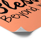 Gesegnet über die Messung Poster (Ecke)