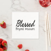 Gesegnet über die Messung Serviette (Beispiel)