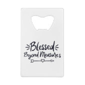 Gesegnet über Maßnahmen Evangelische Redewendungen Geldbeutel Flaschenöffner (Rückseite)