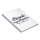 Gesegnet über Maßnahmen Evangelische Redewendungen Notizblock (Rechte Seite)