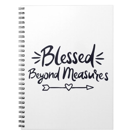 Gesegnet über Maßnahmen Evangelische Redewendungen Notizblock (Vorderseite)