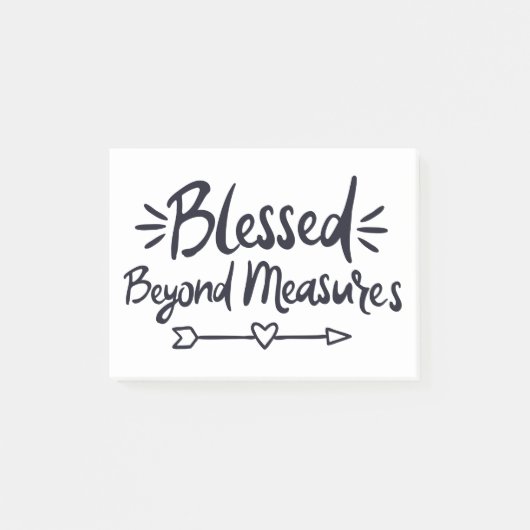 Gesegnet über Maßnahmen Evangelische Redewendungen Post-it Klebezettel (Vorderseite)