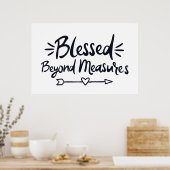 Gesegnet über Maßnahmen Evangelische Redewendungen Poster (Küche)