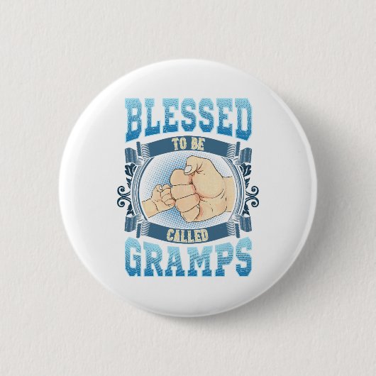 Gesegnet, um als Gramps Geschenke Gramps Väter d Button (Vorderseite)