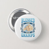 Gesegnet, um als Gramps Geschenke Gramps Väter d Button (Vorne & Hinten)