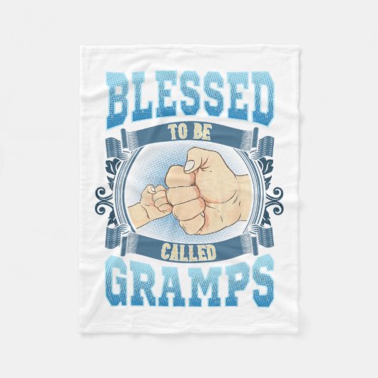 Gesegnet, um als Gramps Geschenke Gramps Väter d Fleecedecke (Vorderseite)