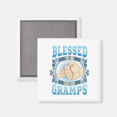 Gesegnet, um als Gramps Geschenke Gramps Väter d Magnet (Vorderseite/Rückseite)