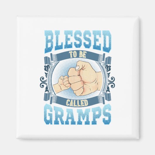 Gesegnet, um als Gramps Geschenke Gramps Väter d Magnet (Vorne)