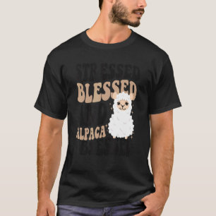 Gesegnet und Alpaca besessen Huacaya Lama T-Shirt
