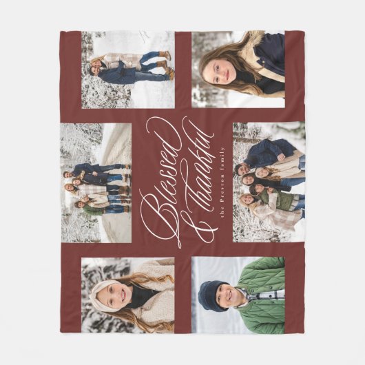 Gesegnet und dankbar 6 Foto Kollaps Fleecedecke (Vorderseite)