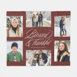 Gesegnet und dankbar 6 Foto Kollaps Fleecedecke