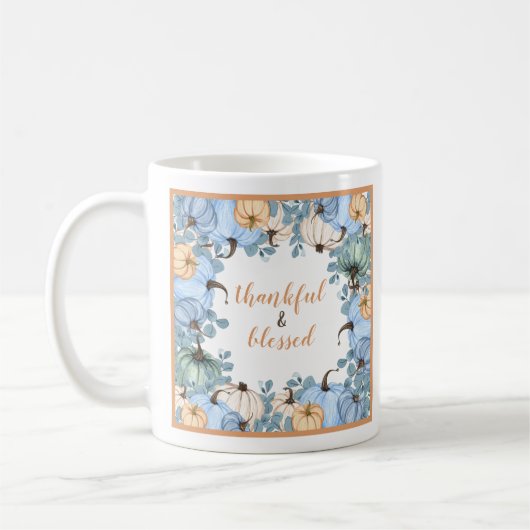 Gesegnet und dankbar fallen kaffeetasse (Links)