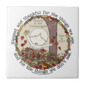 Gesegnet und dankbar fliese (Vorderseite)