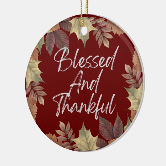 gesegnet und dankbar keramik ornament (Links)