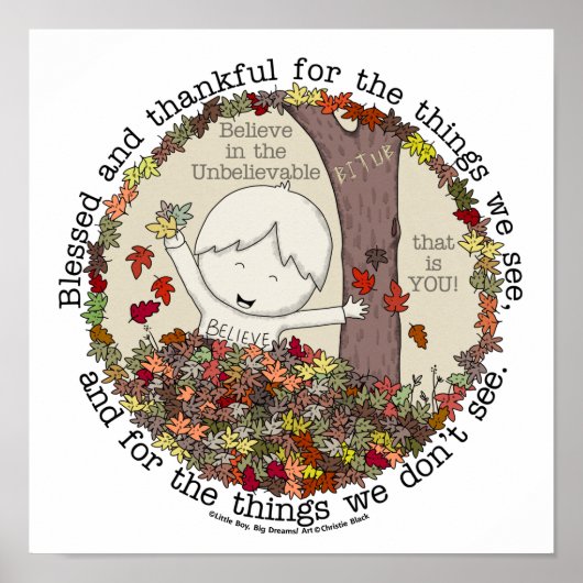 Gesegnet und dankbar poster (Vorne)