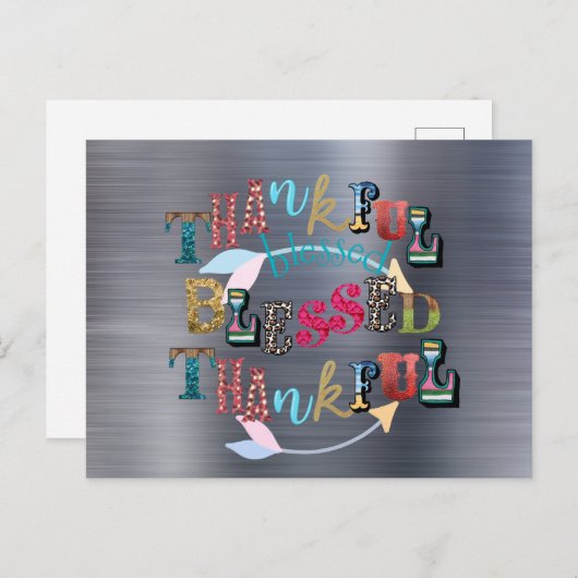 Gesegnet und dankbar postkarte (Vorne/Hinten)