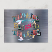 Gesegnet und dankbar postkarte (Vorderseite)