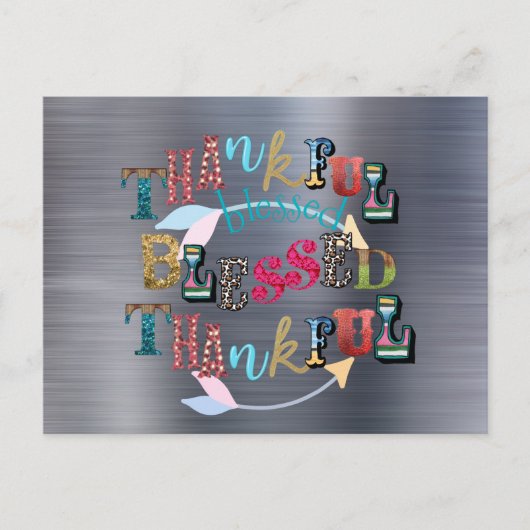 Gesegnet und dankbar postkarte (Vorderseite)