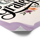 Gesegnet und dankbar Vintage Christliche Mauer Kun Poster (Ecke)