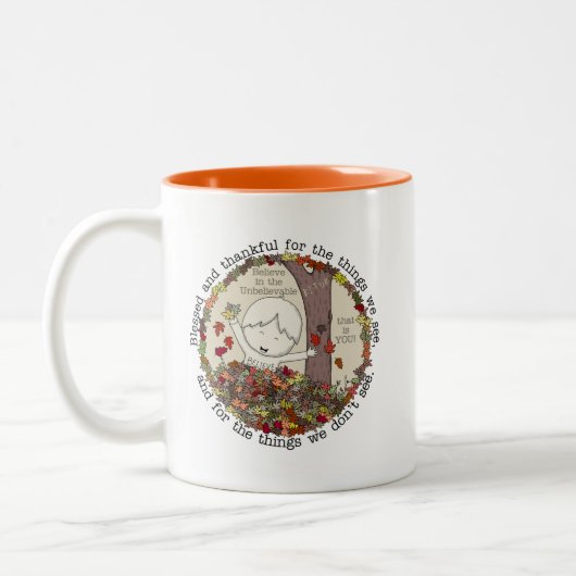 Gesegnet und dankbar zweifarbige tasse (Links)