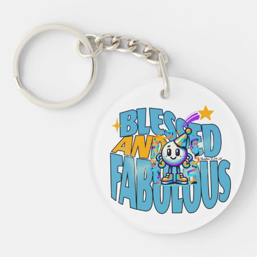 Gesegnet und fabelhaft - Nummern 6:24-25 Schlüsselanhänger (Vorderseite)