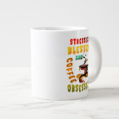 gesegnet und getrunken Jumbo-Tasse (Vorderseite Rechts)