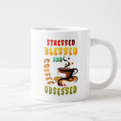 gesegnet und getrunken Jumbo-Tasse (Rechts)