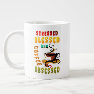 gesegnet und getrunken Jumbo-Tasse