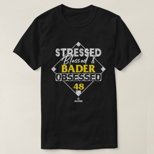 Gesegnet und Harrison Bader besessen Pullo T-Shirt (Design vorne)