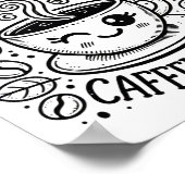 Gesegnet und hoch, koffeinierter digitaler Downloa Poster (Ecke)