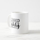 Gesegnet und höchstbegnadet kaffeetasse (Vorderseite Links)