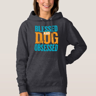 Gesegnet und hundebesessen Retro-Hundeliebhaber-De Hoodie