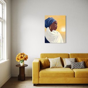 Gesegnet vom Werk der Sun African American Leinwan Leinwanddruck