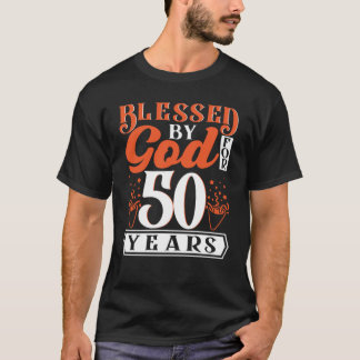 gesegnet von GOD für 50 Jahre Phantastisch 50 Bi T-Shirt