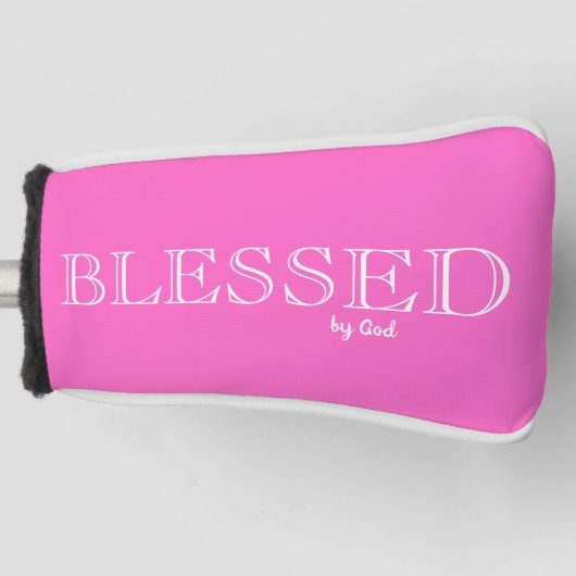 Gesegnet von Gott Christlich Pink Golf Head Cover Golf Headcover (Vorderseite)