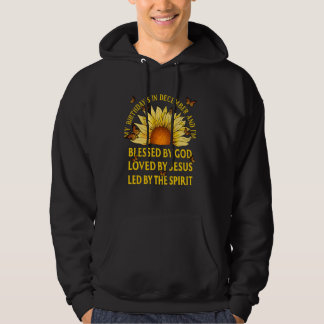 Gesegnet von Gott Dezember Geburtstag Sonnenblume  Hoodie