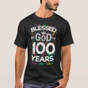 Gesegnet von Gott für 100 Jahre alt 100. Geburtsta T-Shirt