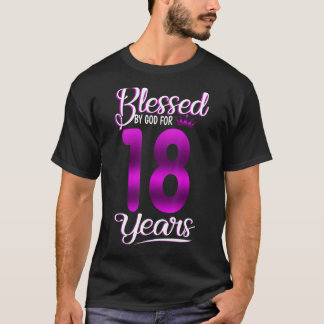 Gesegnet von Gott für 18 Jahre alt 18. Geburtstag T-Shirt