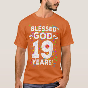 Gesegnet von Gott für 19 JahreHappy 19. Geburtstag T-Shirt