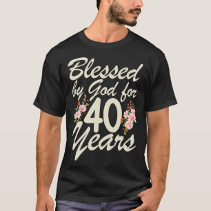 Gesegnet von Gott für 40 Jahre Alte Geburtstagspar T-Shirt