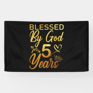 Gesegnet von Gott für 50 Jahre 50. Geburtstag Glau Banner